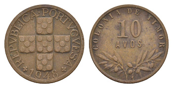Португальский Тимор 10 аво 1948 KM 5 бронза 3711-1241