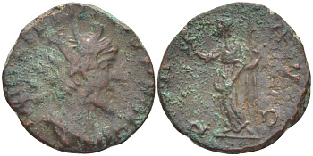 Римская Империя (императоры в Галлии) антониниан 272 - 273 Тетрик I. PAX AVG, Пация, персонификация Мира, Колония Агриппины, Very fine RIC 100 биллон 1073-14-36