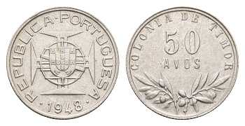 Португальский Тимор 50 аво 1948  KM 7 серебро    413-1615