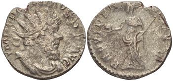 Римская Империя (императоры в Галлии) антониниан 260 - 269 Постум. IMP C POSTVMVS P F AVG / PROVIDENTIA AVG, Провиденция, держащая скипетр и сферу, Колония Агриппины, Good Very fine RIC 323 биллон 1073-13-51