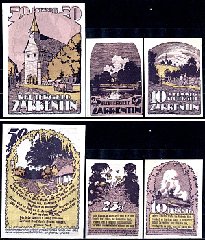 Заррентин (Мекленбург-Шверин) набор из 3 нотгельдов ND 2193-45-3-1