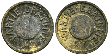 Франция жетон XIX-XX век вход на вечеринку латунь 4166-1341