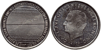 Швеция 1 крона 2009 Карл XVI Густав (1973- ) KM 894 медно-никель 86-1512