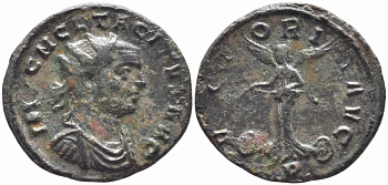 Римская Империя аврелианиан 275 Тацит VICTORIA AVG Тицин Good Very fine RIC 170 бронза 1073-16-23