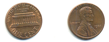 США 1 ЦЕНТ 1984 ЛИНКОЛЬН KM 201b цинк плакированный медью 179-365