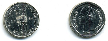 ВЕНЕСУЭЛА 10 БОЛИВАРОВ 1998 4-231