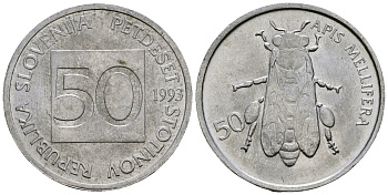 Словения 50 стотинов 1993 KM 3 алюминий 4167-633