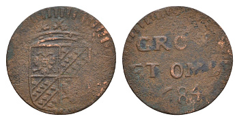 Нидерланды, Голландская Республика, Гронинген и Оммелэнд 1 дуит 1694 KM 35 медь 413-2413