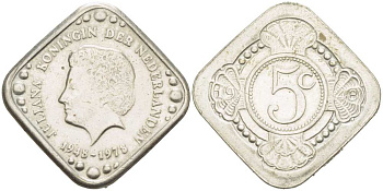 НИДЕРЛАНДЫ ЖЕТОН 1978 30 ЛЕТ ПРАВЛЕНИЯ КОРОЛЕВЫ ЮЛИАНЫ медно-никель 217-413