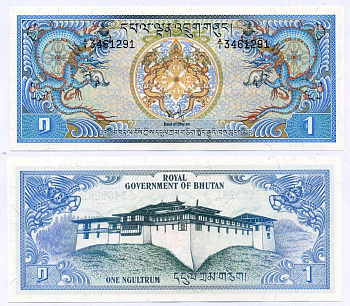 Бутан 1 нгултрум 1981 Pick 5 бумага UNC (пресс) 8612-25-2-2