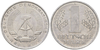 ГДР 1 марка 1962 A KM 13 алюминий aUNC 4575-623