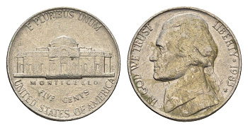 США 5 центов 1983 Джефферсон KM A192 медно-никель 4674-535