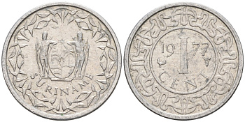 Суринам 1 цент 1977 KM 11а алюминий 4580-236