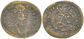 Франция жетон ND Людовик XV (1715-1774), вензель, диаметр 17,5-19 мм.  латунь    206-316