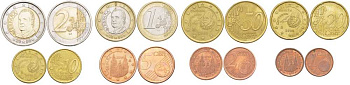 Испания евронабор из 8 монет 2000 1, 2, 5, 10, 20, 50 евроцентов, 1 и 2 евро KM 1040, 1041, 1042, 1043, 1044, 1045, 1046, 1047 N4-57