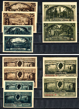 Ширке (Пруссия, Саксония) полный набор из 6 нотгельдов (10, 25 и 50 пфеннигов) 1921 Mehl Grabowski 1178.1a бумага UNC (пресс) 7556-67-1-2