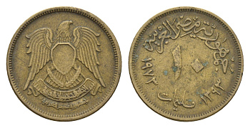 Египет 10 миллим 1973 KM 435 латунь 4674-333