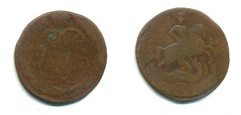 РОССИЯ 1 КОПЕЙКА 1760 медь 61-722