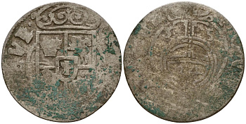 Польша 3 полкера (3 полторака - 1 крейцер) ND (1620-1627) Сигизмунд III Ваза (1587-1632) KM 41 серебро 4158-1036