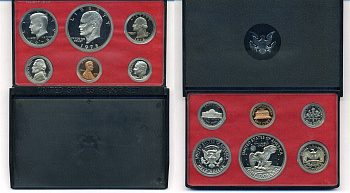 США годовой набор из 6 монет (1, 5, 10, 25 и 50 центов; 1 доллар) 1978 в оригинальной упаковке KM PS142 (164a, A192, 195a, 201, 202b и 203) PROOF 8-2-02-27