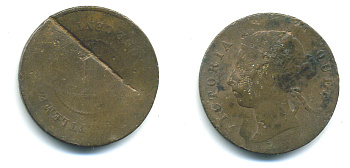 Стрейтс-Сетлментс 1 цент ND Виктория (1837-1901) KM 9 медь 4383-813