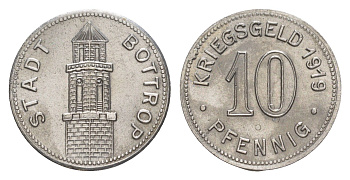Боттроп 10 пфеннигов 1919 Funck 54.5, Men05 3327.1, Men18 4247.1 железо UNC 4511-154