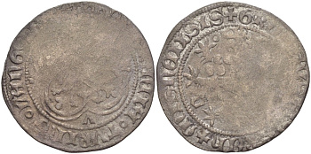 САКСОНИЯ, ГРАФСТВО МЕЙСЕН ШИЛДГРОШ 1428-1436 ФРИДРИХ II И СИГИЗМУНД Krug 1002. серебро 1520-531