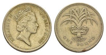 Великобритания 1 фунт 1985 Елизавета II (1952-2022) KM 941, Spink 4331 никель латунь 4622-253