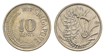 Сингапур 10 центов 1979 KM 3 медно-никель 4640-569