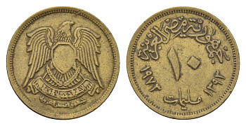 Египет 10 миллим 1973 KM 435 латунь 4674-328