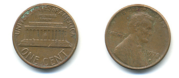 США 1 ЦЕНТ 1978 D ЛИНКОЛЬН KM 201 медь цинк 86-228