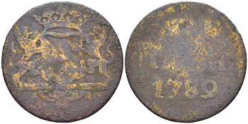 УТРЕХТ, НИДЕРЛАНДЫ 1 ДУИТ 1789 KM 91 медь 175-727