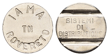 Италия жетон для музыкального автомата диаметр 23,5 мм, вес 6,4 гр нержавеющая сталь 4670-711