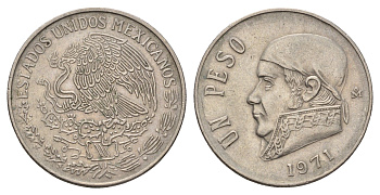 Мексика 1 песо 1971 Хосе Мария Морелос KM 460 медно-никель 4148-557