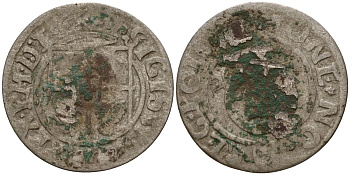 Польша 3 полкера (3 полторака - 1 крейцер) ND (1620-1627) Сигизмунд III Ваза (1587-1632) KM 41 серебро 4158-823