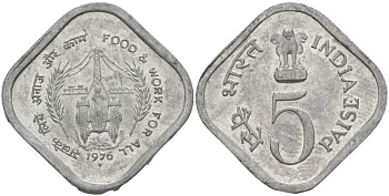 Индия 5 пайсов 1976 FAO KM 19 алюминий  UNC  96-1148