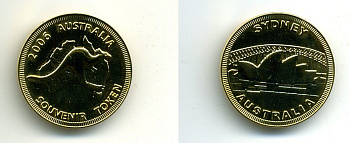 АВСТРАЛИЯ МЕДАЛЬ 2006 КЕНГУРУ, ОЛИМПИАДА бронза UNC 57-733