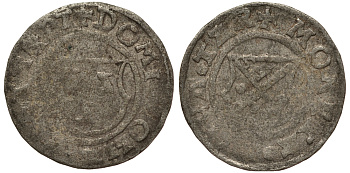 Дерптское епископство 1 шиллинг 1528-1543 Johannes Bey (1528-1543), вес 1 гр. Haljak 350 серебро 1516-835