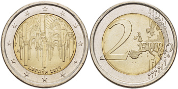 Испания 2 евро 2010 ЮНЕСКО, исторический центр города Кордова KM 1152 биметалл UNC 4185-743