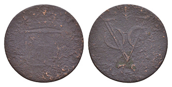 Голландская Ост-Индия 1 дуит 1791 KM 50.2 медь 4655-553