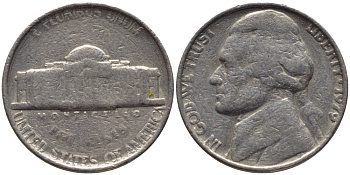 США 5 ЦЕНТОВ 1979 ДЖЕФФЕРСОН KM А192 медно-никель 31-635