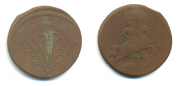 РОССИЯ 1 КОПЕЙКА 1759 медь 61-314