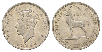 Южная Родезия 2 шиллинга 1944 Георг VI (1936-1952) KM 19a серебро aUNC 5010-1344