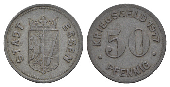 Эссен 50 пфеннигов 1917 Funck 123.1 цинк 4638-115