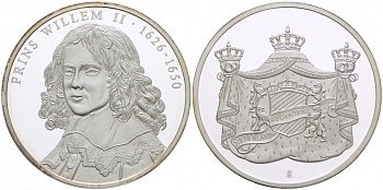 НИДЕРЛАНДЫ МЕДАЛЬ ПРИНЦ ВИЛЬГЕЛЬМ II посеребрение PROOF 1082-8-51