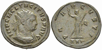Римская Империя аврелианиан 276 Тацит PAX AVGVSTI Сисция Good Very fine RIC 186 бронза, серебрение 1073-17-27