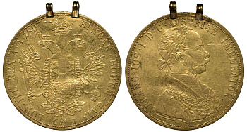 Австрия 4 дуката 1897 Франц Иосиф II (1848-1916), на подвеске KM 2276 золото 10-017-17