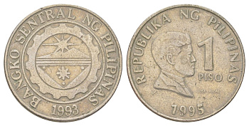 Филиппины 1 писо 1995 KM 269 медно-никель 4628-933