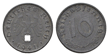 Германия 10 рейхспфеннигов 1941 A KM 101, J. 371 цинк 4685-431