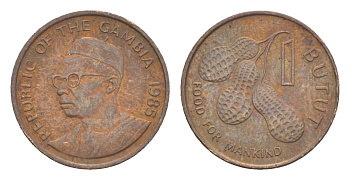 Гамбия 1 бутут 1985 ФАО - Еда для человечества KM 14 бронза 4651-848